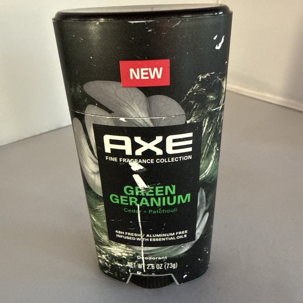 Axe Deodorant Fine Fragrance Men's Aluminum Free Green Geranium 2.6 oz